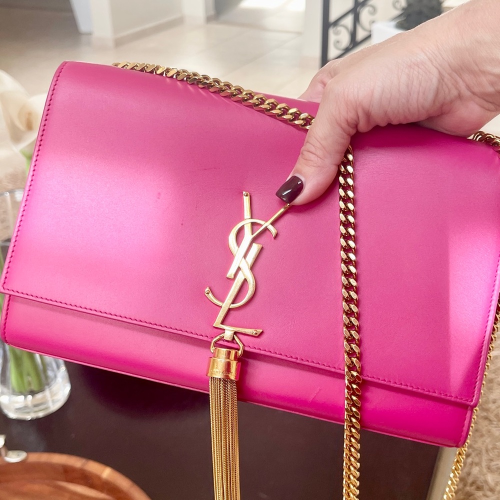 YSL Pink Leather Bag